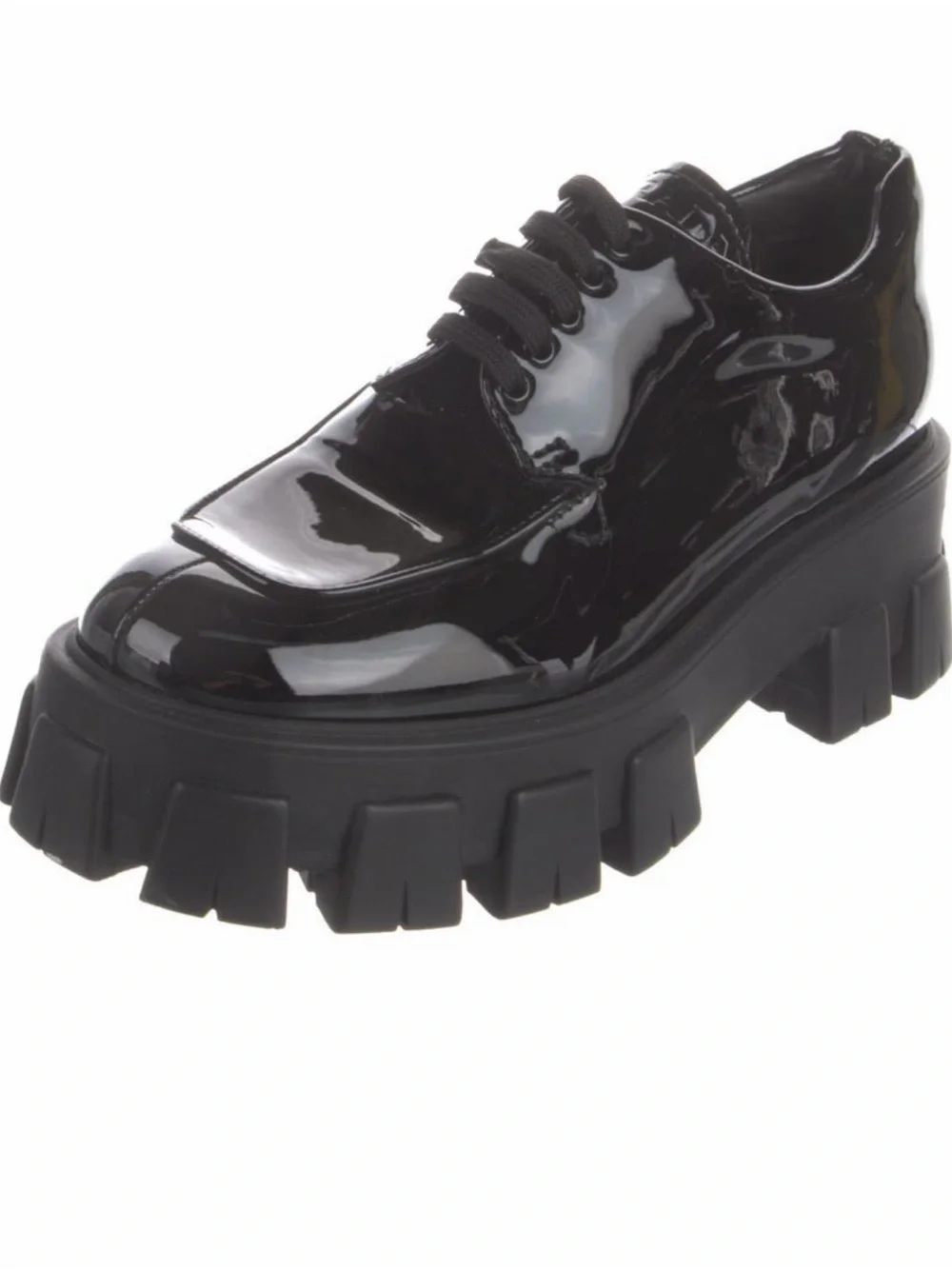 Prada Monolith Patent Leather Oxfords – Size 38 (US 8)